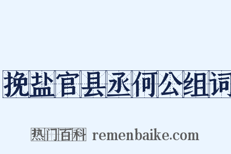挽盐官县丞何公组词是什么意思的图片